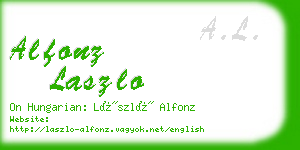 alfonz laszlo business card